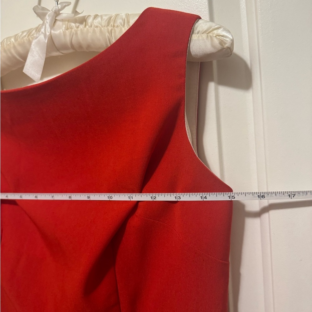 BETTIE PAGE Vintage Style Red Dress With Dramatic Back  Size M - Picture 7 of 10